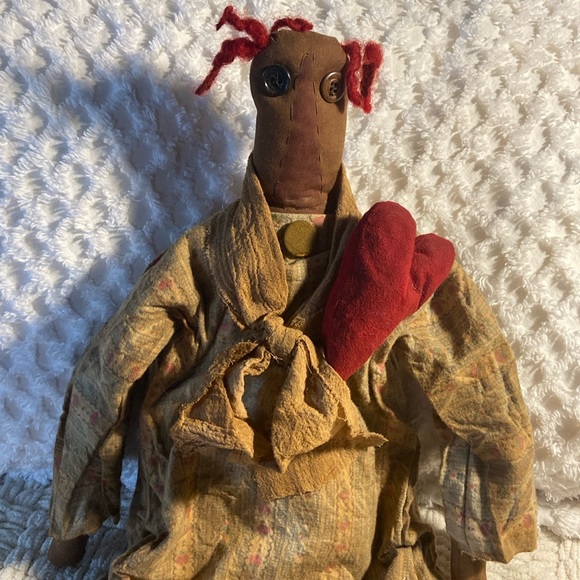 Handmade Primitive Folk Art Raggedy Ann Doll - Picture 1 of 8
